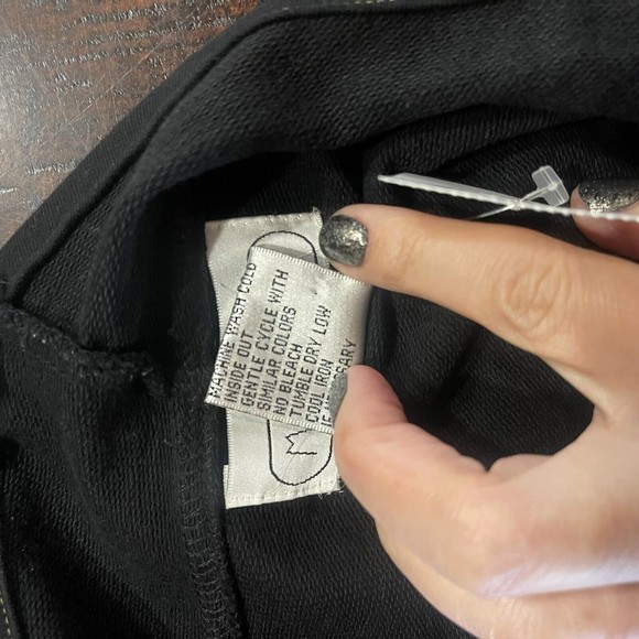 Mandal Bay Zip Up Fall Velvet Leaves Leaves Black Jacket/Cardigan  Large Cotton - Picture 12 of 12